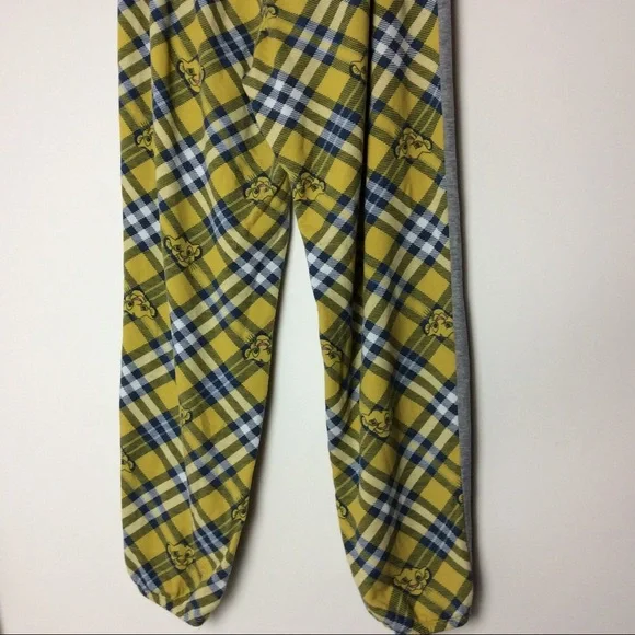 Disney The Lion King Pajama Pants Yellow Gray Plaid Women's Medium‎ - Picture 6 of 12